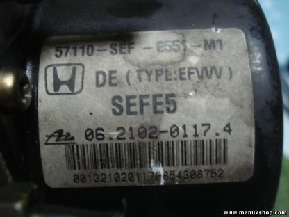 Unidad hidráulica del ABS Honda Accord 57110SEFE551M1 00008987C3 ATE 06210902073