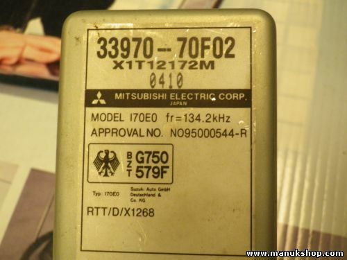 Unidad de control del inmovilizador Suzuki Jimny 1.3i 16V 4x4 3397070F02 