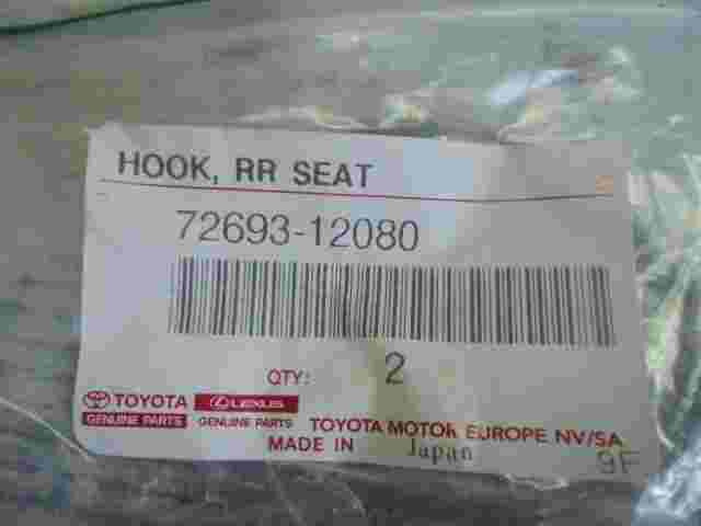 Rear Seat Cushion Lock Hook  Toyota C-HR Corolla 7269312080 72693-12080