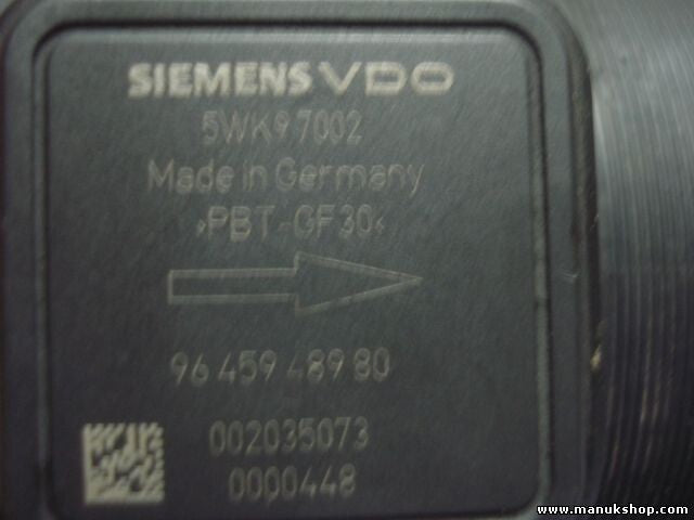 Caudalímetro Citroen SIEMENS 9645948980 96 459 489 80 5WK97002