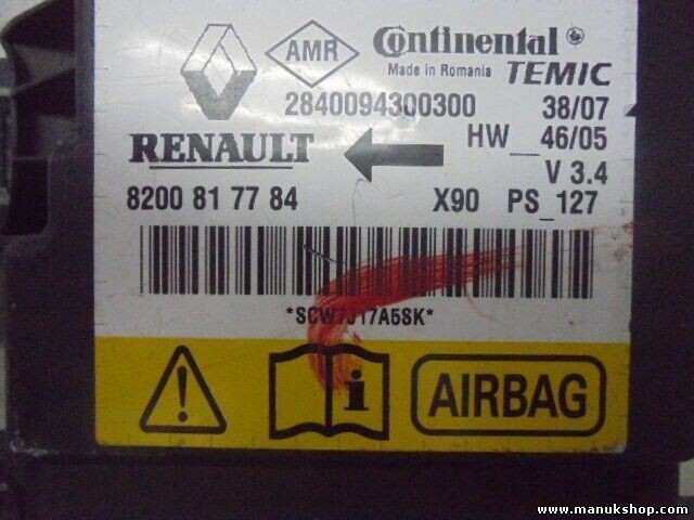 Sensor de impacto de airbag Renault 8200817784 8200 81 77 84 2840094300300 V 3.4