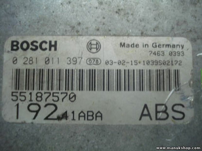 Centralita Fiat Stilo 192 1.9 JTD 55187570 0 281 011 397 0281011397