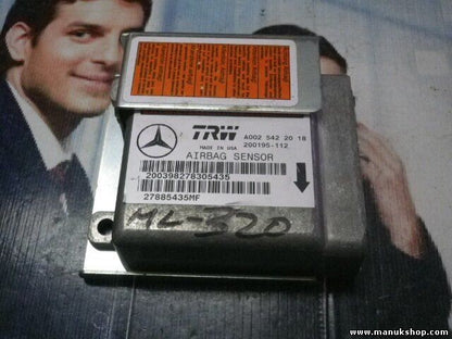 Sensor de impacto de airbag Mercedes-Benz ML320 W163 A0025422018 200195112