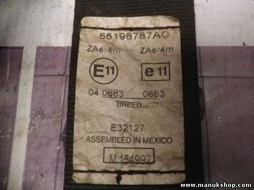 Cinturón de seguridad delantero izquierdo Jeep Grand Cherokee II 55196787AC