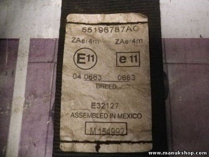 Cinturón de seguridad delantero izquierdo Jeep Grand Cherokee II 55196787AC