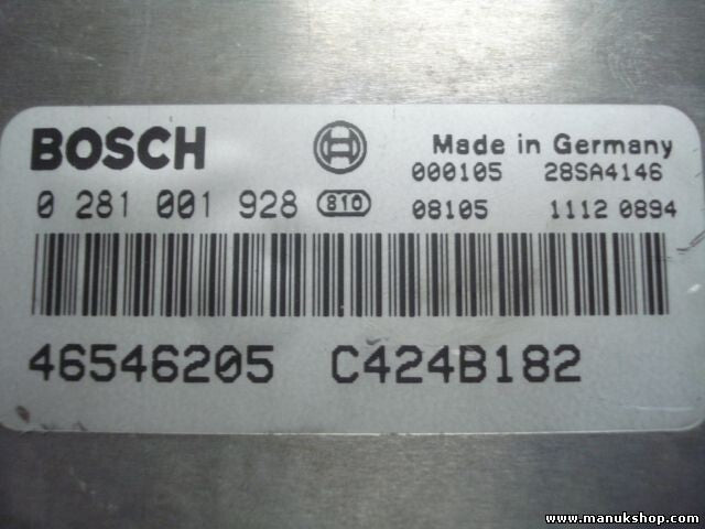 Centralita del motor Fiat 46546205 C424B182 0046546205 28SA4146 BOSCH