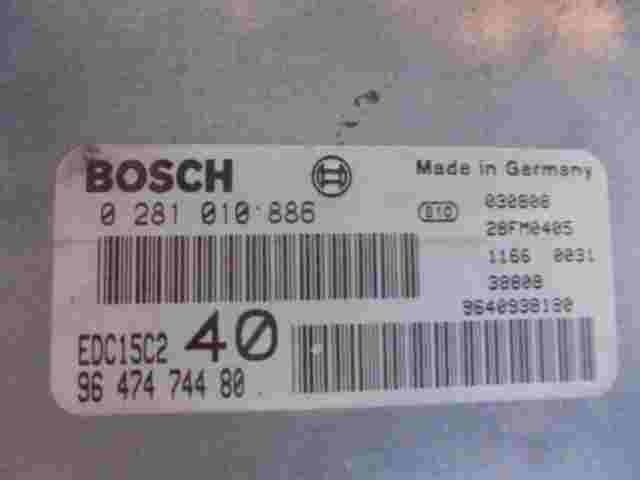 Centralina Citroen Peugeot 406 9647474480 9640938180 EDC15C240 BOSCH 02810886