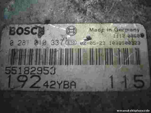 Centralita del motor Fiat  Stilo 55182953 19242YBA 115 BOSCH 0281010337