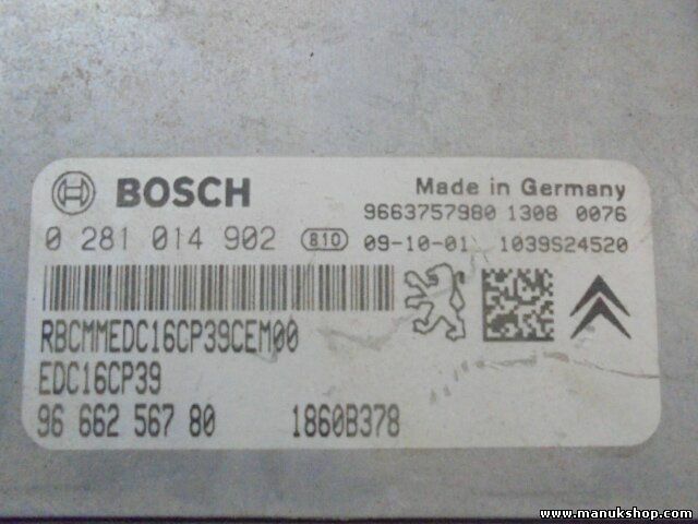 Centralita Citroen Peugeot 4007 2.2 HDi 4x4 EDC16CP39 9666256780 96 662 567 80  