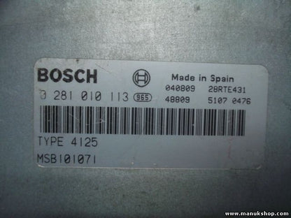 Centralita del motor Land Rover Freelander TYPE 4125 MSB101071 BOSCH 0281010113