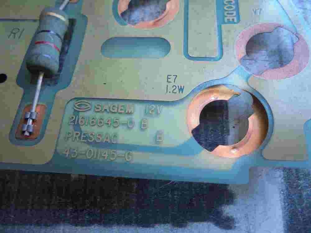 Diagrama del indicador de velocidad Peugeot 406 SAGEM 216166450B 21616645-0 B