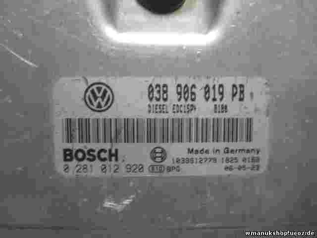 Centralita  VW Volkswagen 038906019PB EDC15P 8180 1039S12779 BOSCH 0281012920