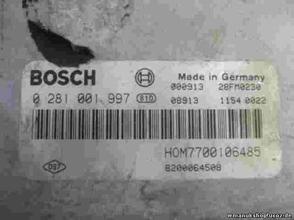 Centralita Renault Laguna 1.9 HOM7700104685 8200064508 BOSCH 0281001997