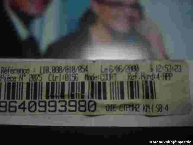 Cuadro de instrumentos Citroen Saxo 1.5 D 2000 9640993980  VDO 110080010054