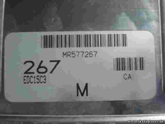 Centralita del motor Mitsubishi 8200058052 MR577267 EDC15C3 HOM 8200066001