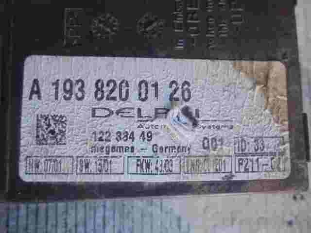 Controlador de alarma Chrysler Crossfire A1938200126 DELPHI 12233449