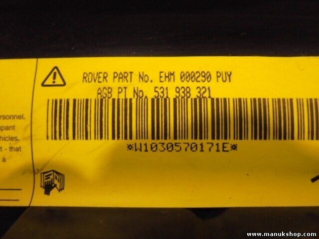 Airbag del pasajero Land Rover EHM000290PUY 5EB00LAZ 38657 CPX H24 4T ACA