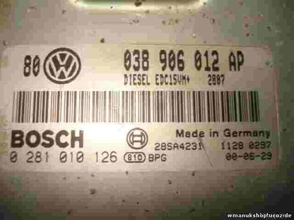 Centralina VW VOLKSWAGEN BORA GOLF 4 IV 038906012AP 28SA4231 BOSCH 02810126