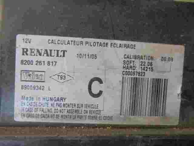 Controllo luce Controller Renault Clio Kangoo 8200261817 Valeo 89009342L