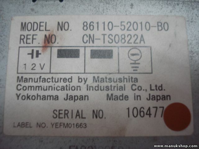 Radio CD interruptor de control Toyota Yaris 8611052010B0 86110-52010-B0 