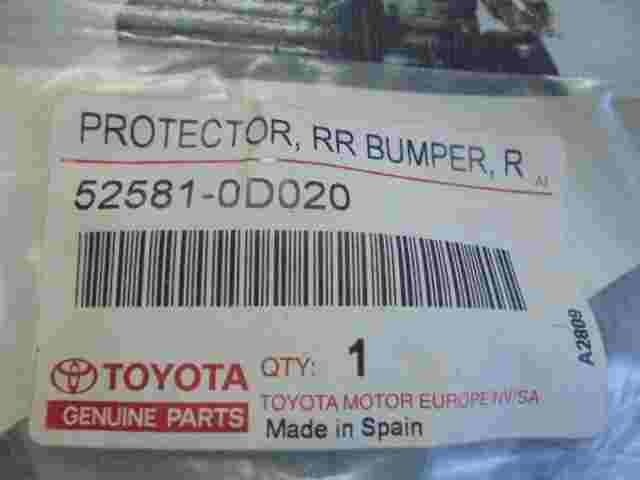Protettore paraurti posteriore RR Toyota Yaris Prius 525810D020 52581-0D020
