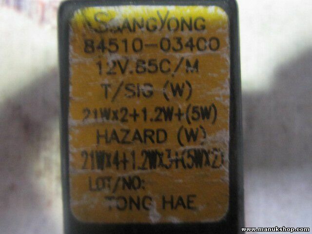 Relé de intermitencia SsangYong Korando (KJ) 8451003400 84510-03400 84510 03400