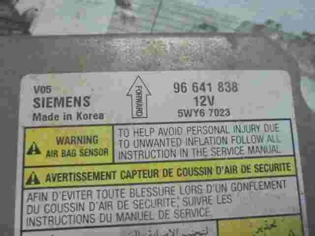 Airbag Centralita Chevrolet Epica (SL) 96641838 96641838 SIEMENS 5WY67023