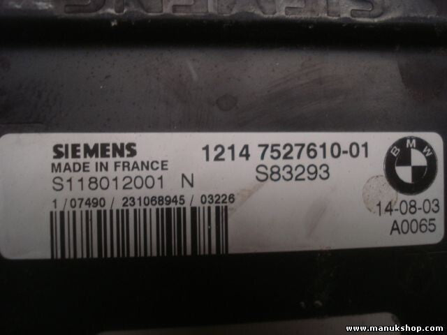 Centralita del motor BMW MINI COOPER SIEMENS S118012001N 7536024 RE31050