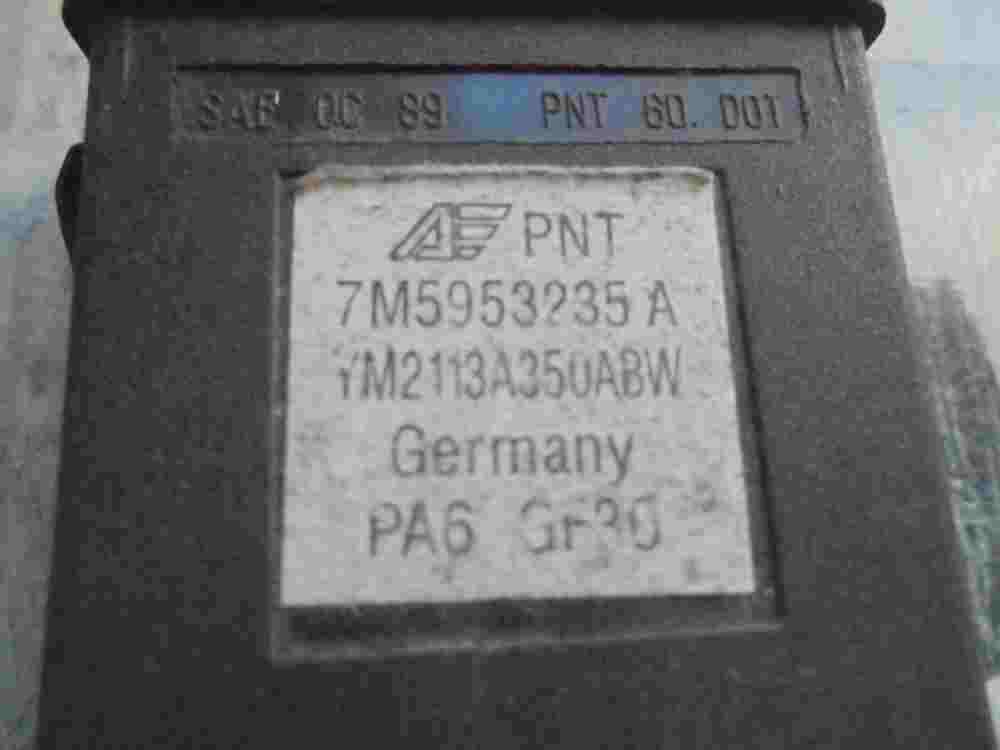 Interruptor de emergencia VW Sharan Seat Alhambra Ford Galaxy 7M5953235A 