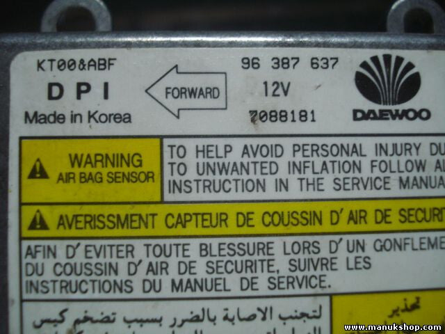 Sensor de impacto de airbag Daewoo Lanos 96387637 96 387 637 70888181 12V