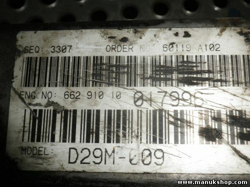 Tapa de la culata SsangYong Musso Korando 2.9 120 KW 96-2000 D29M009 66291010