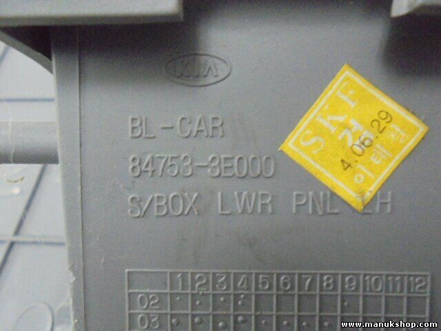 Cubrir consolas Kia Sorento 2.5 CRDi 2003 847533E000 84753-3E000 84753 3E000
