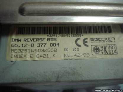 Casete de radio BMW E39 REVERSE RDS BECKER 65128377004 6512 8377004