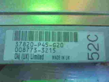 Centralita Rover Honda 37820P45G20 37820-P45-G20 008733Z15 008793-3Z15