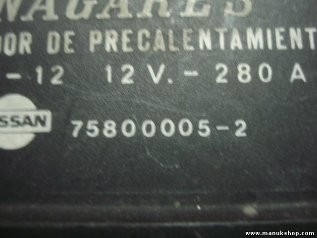 Recocido controlador Glow relé enchufe Nissan Patrol Nagares 758000052 TPD/5-12