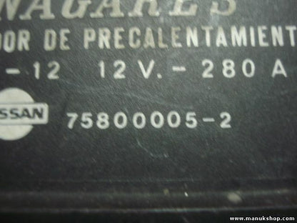 Recocido controlador Glow relé enchufe Nissan Patrol Nagares 758000052 TPD/5-12