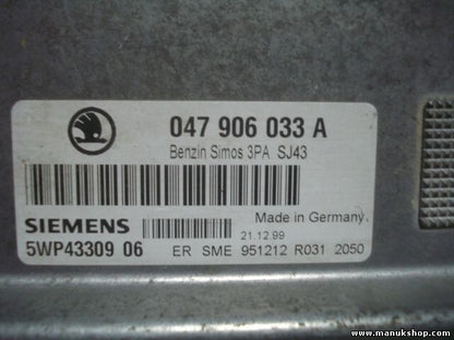 Centralita del motor Skoda Fabia 047906033A  5WP4330906 5WP43309 06