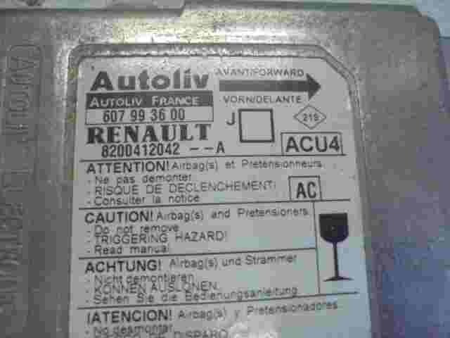 Sensore di impatto airbag Renault Scenic 2 (AC) 8200412042A 607993600