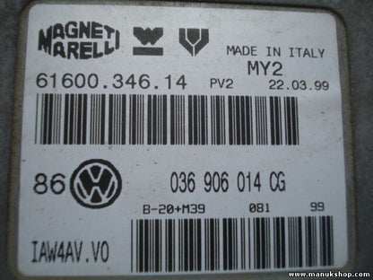 Centralita del motor VW Volkswagen Golf Bora 036906014CG 6160034614 61600.346.14