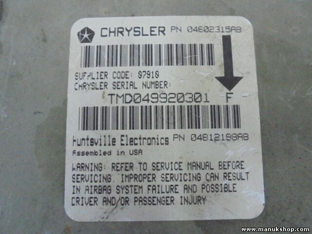 Sensor de impacto de airbag Chrysler Stratus 04602315AB 04812198AB