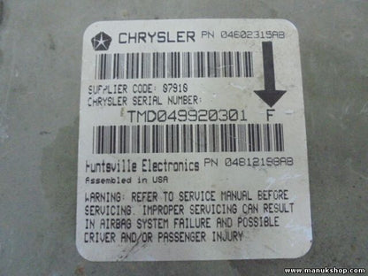 Sensor de impacto de airbag Chrysler Stratus 04602315AB 04812198AB
