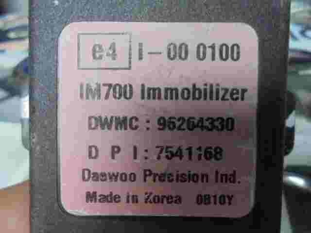 Unidad de control del inmovilizador Daewoo IM700 96264330 7541168
