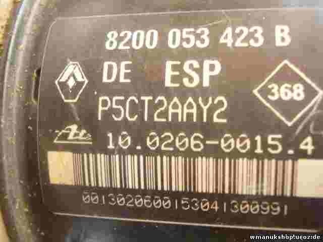 Unidad hidráulica del ABS Renault 8200053423B 10096014113 00008285D0 10020600154