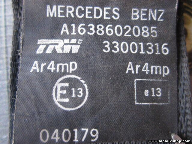 Cinturón de seguridad trasero derecho Mercedes-Benz M-Klasse W163 A1638602085
