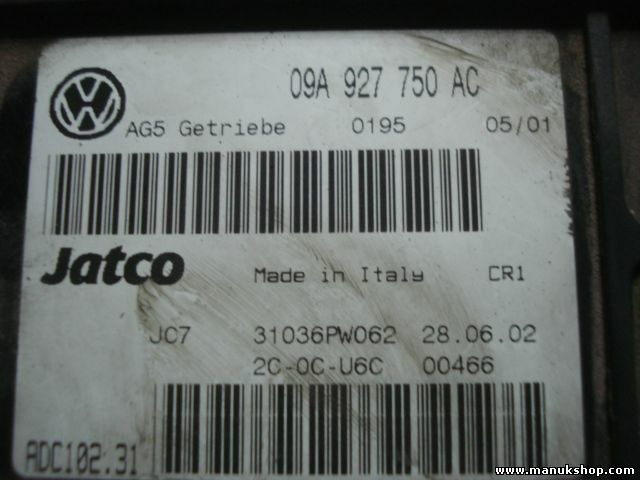 Módulo de control de transmisión VW Volkswagen Golf IV Bora 09A927750AC 