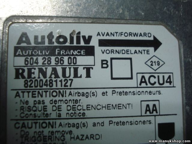 Sensor de impacto de airbag Renault 604289600 604 28 96 00 8200481127