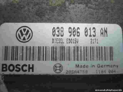 Centralita VW Caddy Seat Inca 1.9 038906013AN BOSCH 0281010007 EDC15V2171