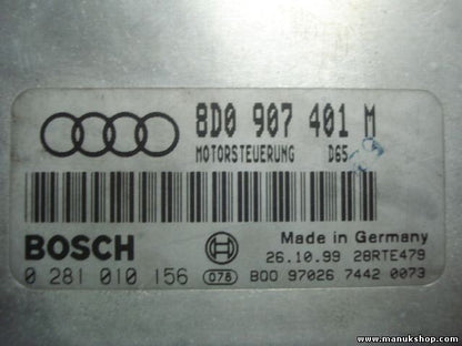 Centralita del motor Audi A4 2.5 TDI 1997-1998 8D0907401M 8DO907401M 0281010156