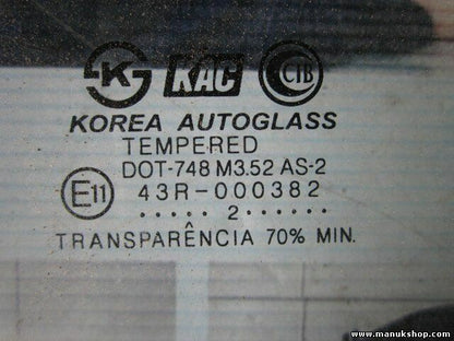 Vetro porta posteriore destro Hyundai Santa Fe 2002 43R000382