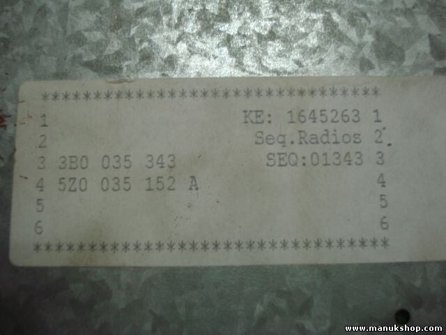 Radio CD Seat Alhambra 5Z0035152A 5Z0 035 152 A 3B0035343 RCD200 7644232360